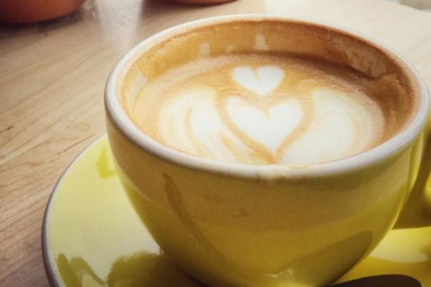 coffee mug with latte art