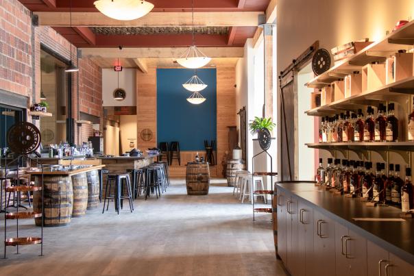 Black Button Distilling Tasting Room on University Avenue in Downtown Rochester