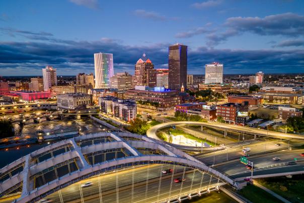 Downtown Rochester at Night