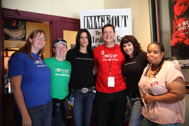 volunteers and attendees at the ImageOut Film Festival in Rochester, NY