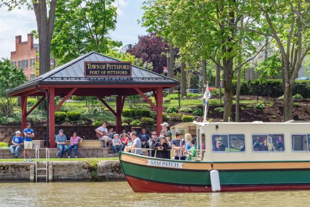 Sam Patch Tour Boat Sails on the Erie Canal in Pittsford, NY