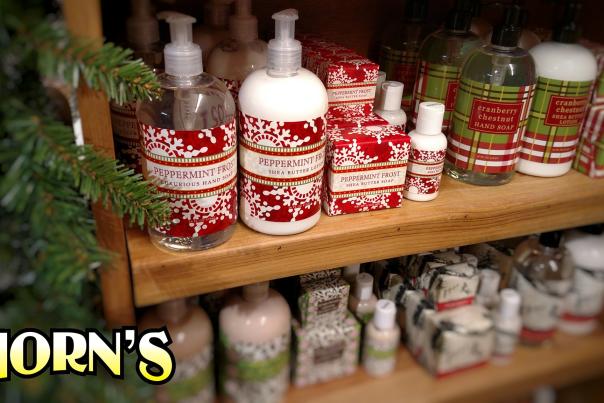 Holiday hand and soaps and lotions from Horns