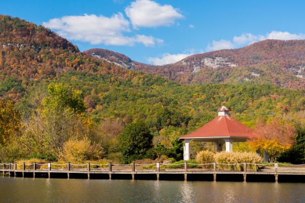 Fall in Lake Lure by Morse Park