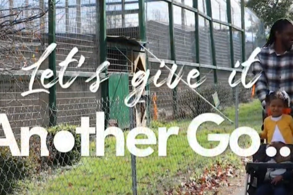 "Let's give it another go" campaign banner