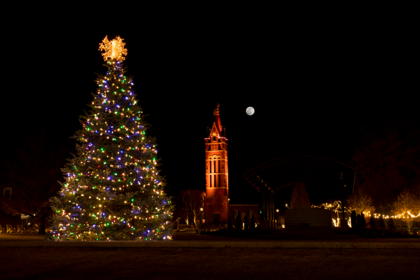 Bell Tower Green Christmas Tree