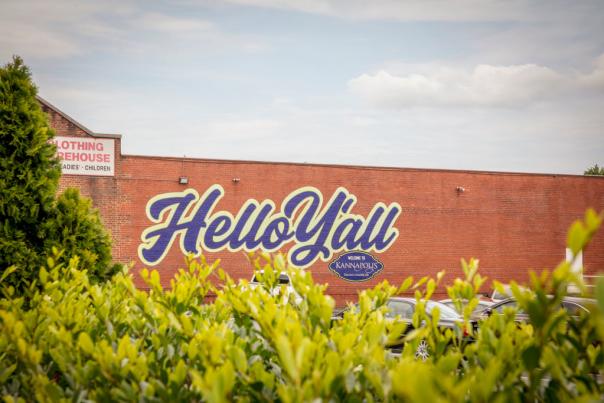 Hello Y'all Mural in Kannapolis NC