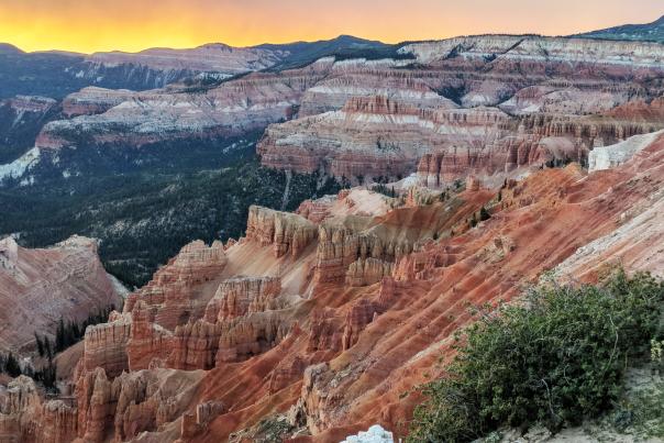 Sunset over Cedar Breaks National Monument