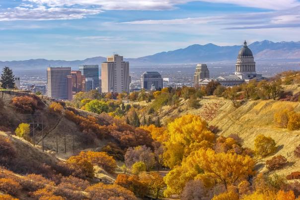 Salt Lake City in the fall.