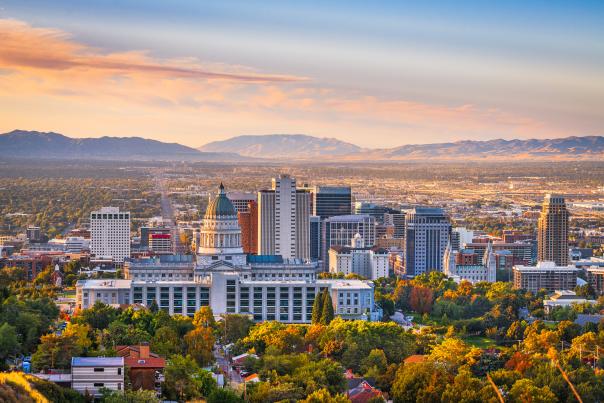 Salt Lake City in the fall.