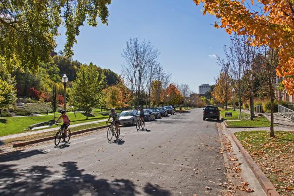 Mountain Biking City Creek Canyon in Autumn