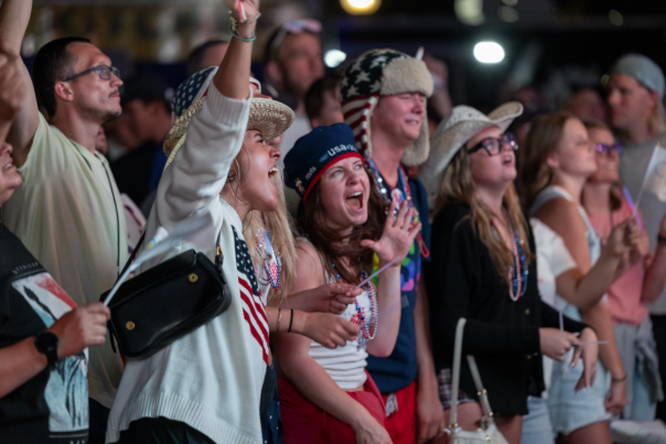 Crowd cheers as 2034 Winter Games announcement happens