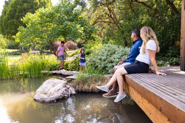 Image of a family at Red Butte Garden