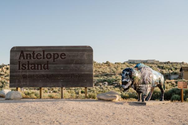 Antelope Island Bison Statue