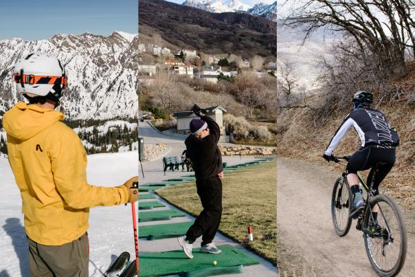 Ski Golf and Bike in the spring
