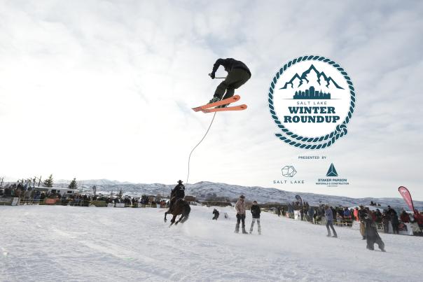 Skijoring Winter Roundup Photo and Logo
