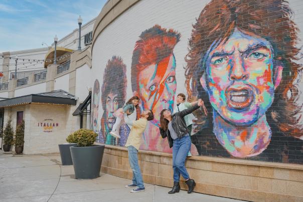 The Legends of Rock Mural is a perfect family photo op.