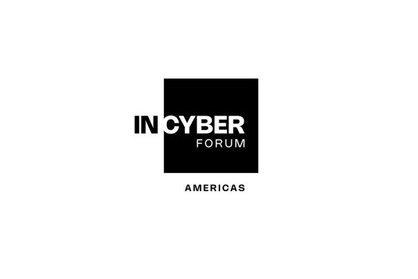 Black and white InCyber logo
