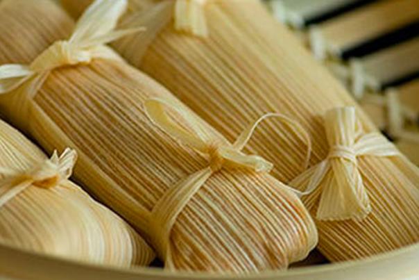 Group of husked tamales