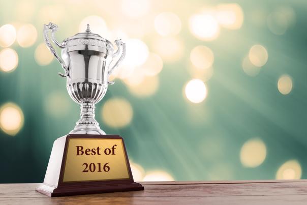 Stock photo of trophy that states Best of 2016