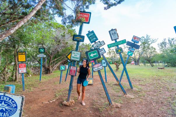 Jessica Serna at My Curly Adventures explores Flying Armadillo Disc Golf in San Marcos, Texas