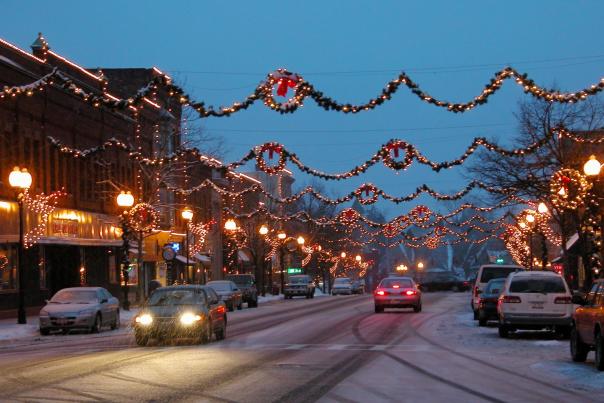 Image of downtown Seneca Falls in Winter