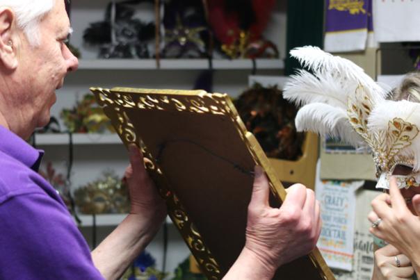 A photo of fantasy mask designer Dennis Beckman