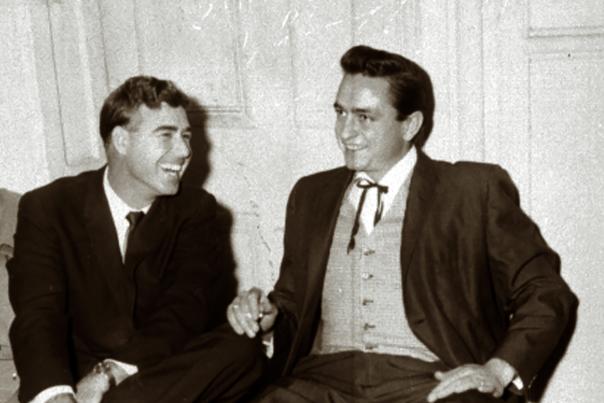 A photo of Johnny Horton and Johnny Cash