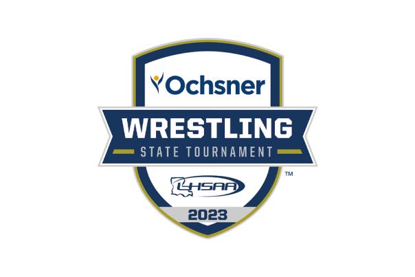 2023 Ochsner LHSAA Wrestling State Tournament Logo