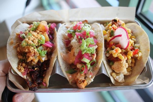 taco trio at Parish Taceaux in downtown Shreveport