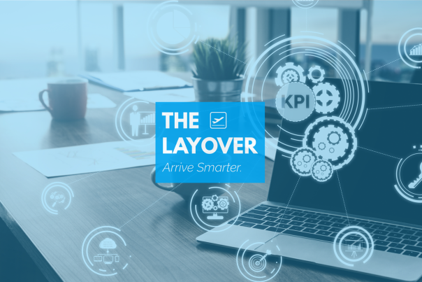 Layover Logo over computer highlighting KPI traits