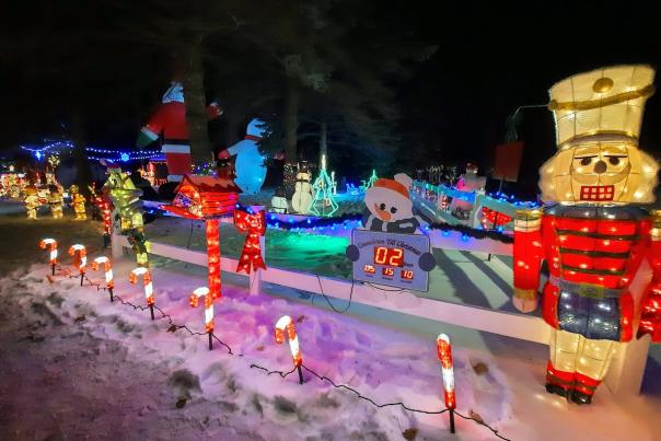 Christmas Light Display in Suttons Bay