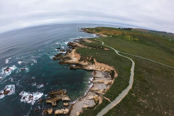 Aerial View Of Montana de Oro Bluff Trail In San Luis Obispo