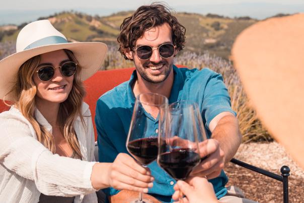 Friends Drinking Wine in Paso Robles