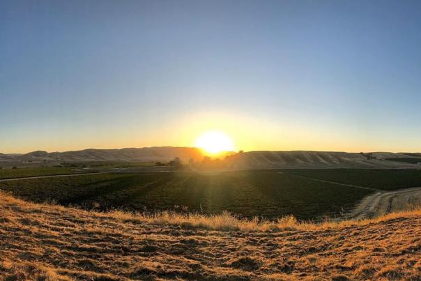 sunset over hills in Shandon