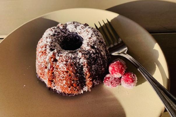 Persimmon Cranberry Bundt Cake