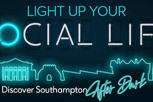 Light up your social life promotional banner