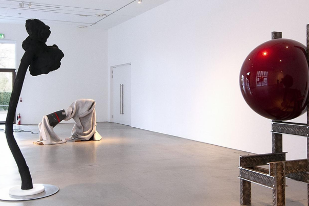 Art on display in a gallery space