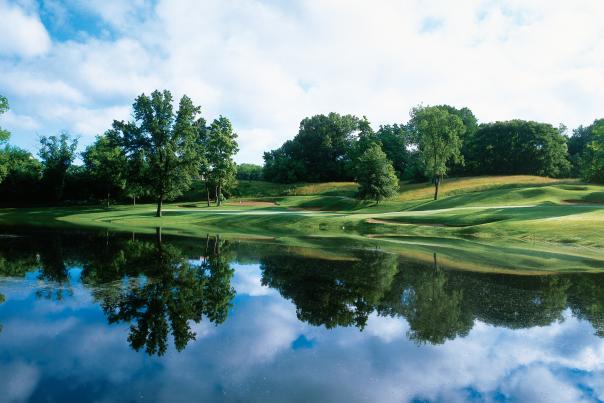 Blackthorn Golf Course and water in the foreground
