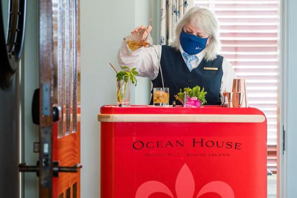 Ocean House Mobile Bar Cart