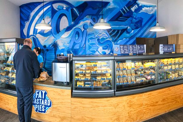 Inside Fat Bastard Pies shop