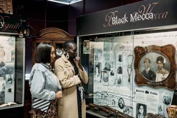 two women at black history museum