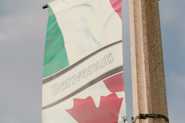 little italy lamppost