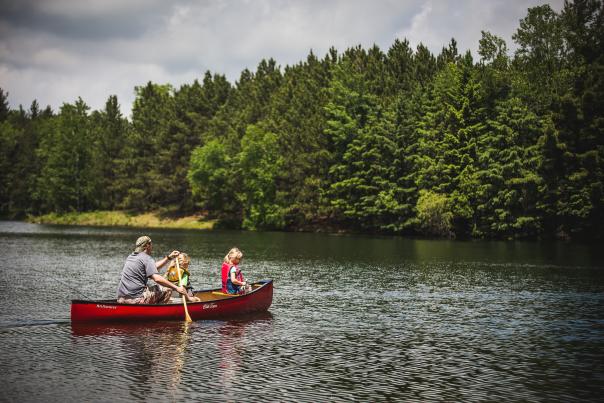 Canoeing on Lake Joanis