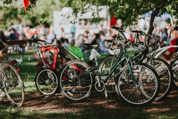 Local bikers keep active and head to Pfiffner Pioneer Park for free live music and activities at LevittAMP, hosted by CREATE Portage County!