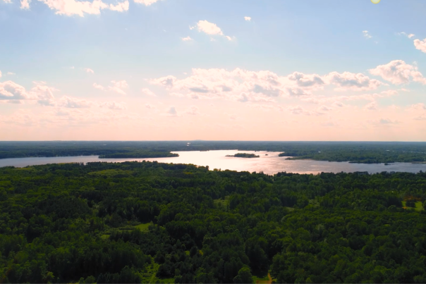 Wisconsin River from the Sky in the Stevens Point Area.