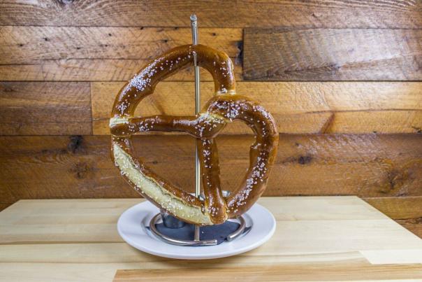 Enjoy a colossal pretzel at Wissota Chophouse, located inside of the Cobblestone Hotel!