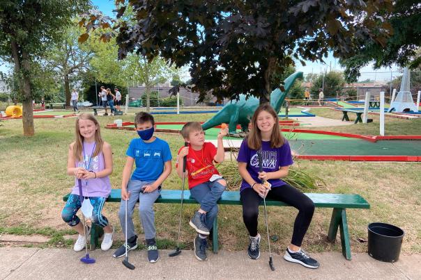 Kids at Fun Acre Mini Golf