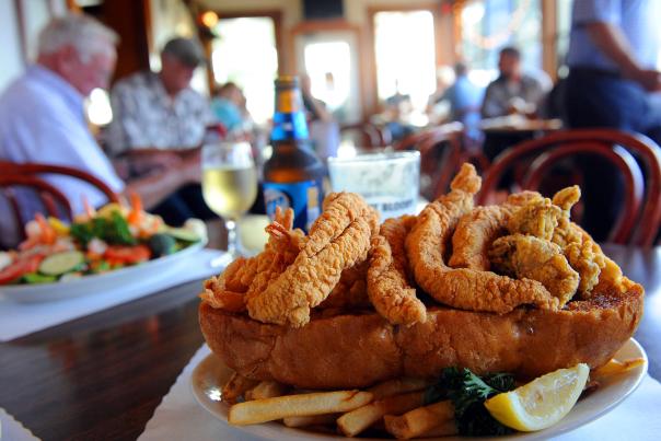 Po Boy sandwich at Morton's in Madisonville, LA