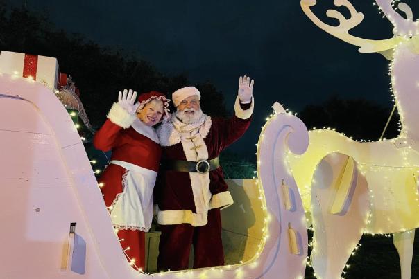 Santa and Mrs. Claus at Slidell's Bayou Christmas