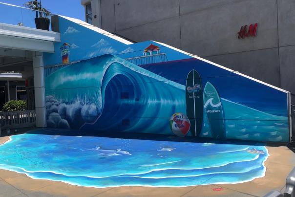 Pacific City Mural in Huntington Beach